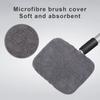 Alloy Rod Auto Windshield Brush Portable Reusable Washable Triangular Replacement Microfiber Cleaning Tool Accessories