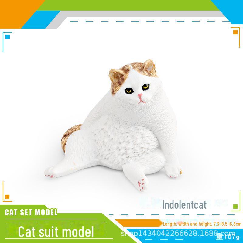 Seashell Cat Figurine: Realistic Kitten Toy Model