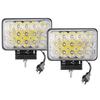 Lightronic Trailer Work 45W 6000K White Motorcycle Auxiliary Fishing Car Exterior Light with H4 IP68 Suitable for Farm and Camping 2-Pack Lights,