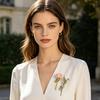 Broche Speld Verse Bloemen Compacte Legering Bloemenhouder Handvormige Houder Past op Jurken Overhemden Veelzijdig Speldje