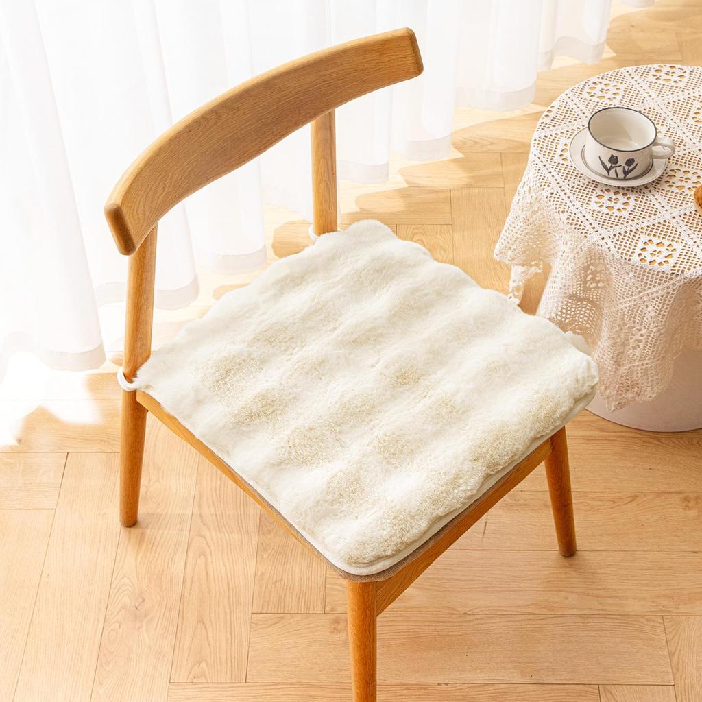 Plush Rabbit Winter Seat Cushion – Thick, Warm, and Comfortable for Long Sitting