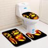 Thanksgiving Bathroom Toilet Three-Piece Floor Mat Doormat Bathroom Carpet