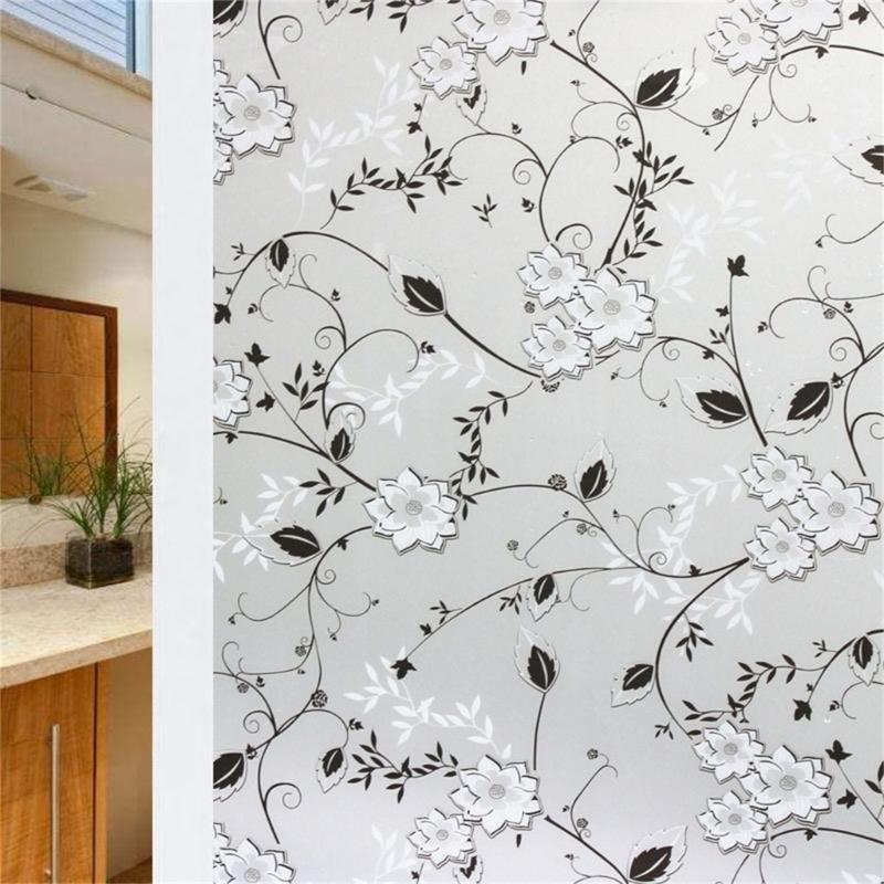 Window Privacy Film Window Clings Glass Door Sticker for Bathroom Bedroom Home