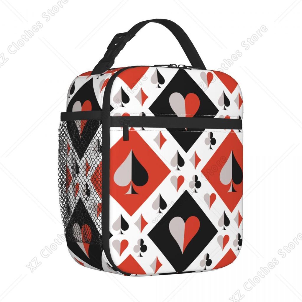 Insulated Lunch Bags Poker Playing Card Product Lunch Food Box Fashion Cooler Thermal Lunch Box For Outdoor