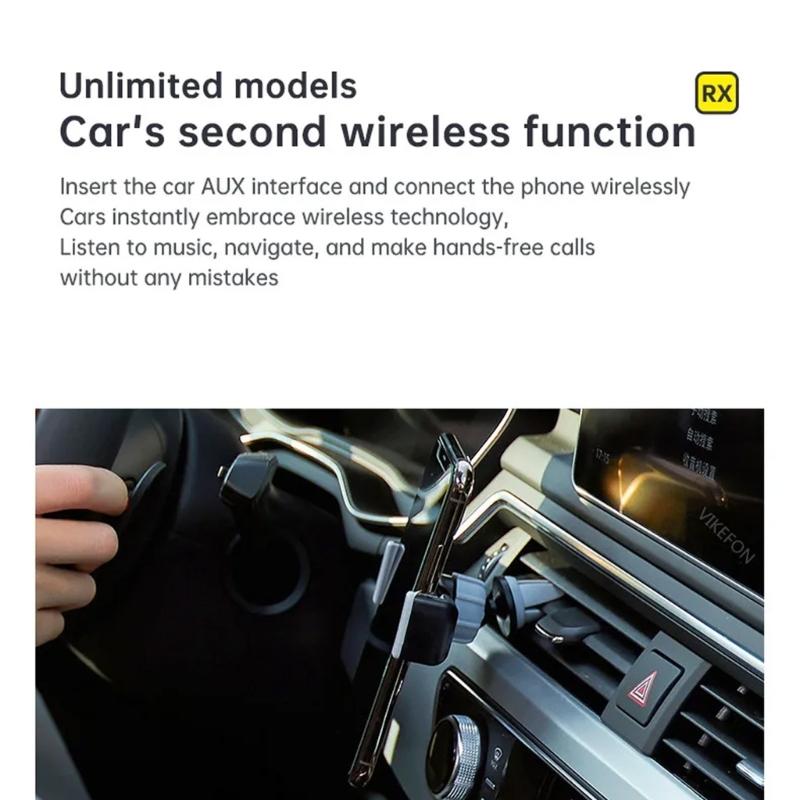 Double Mode Bluetooth-compatible 5.4 Auditory Adapter With TF Card Playbacks Clear Display 10M Wireless Ranging 200mAh