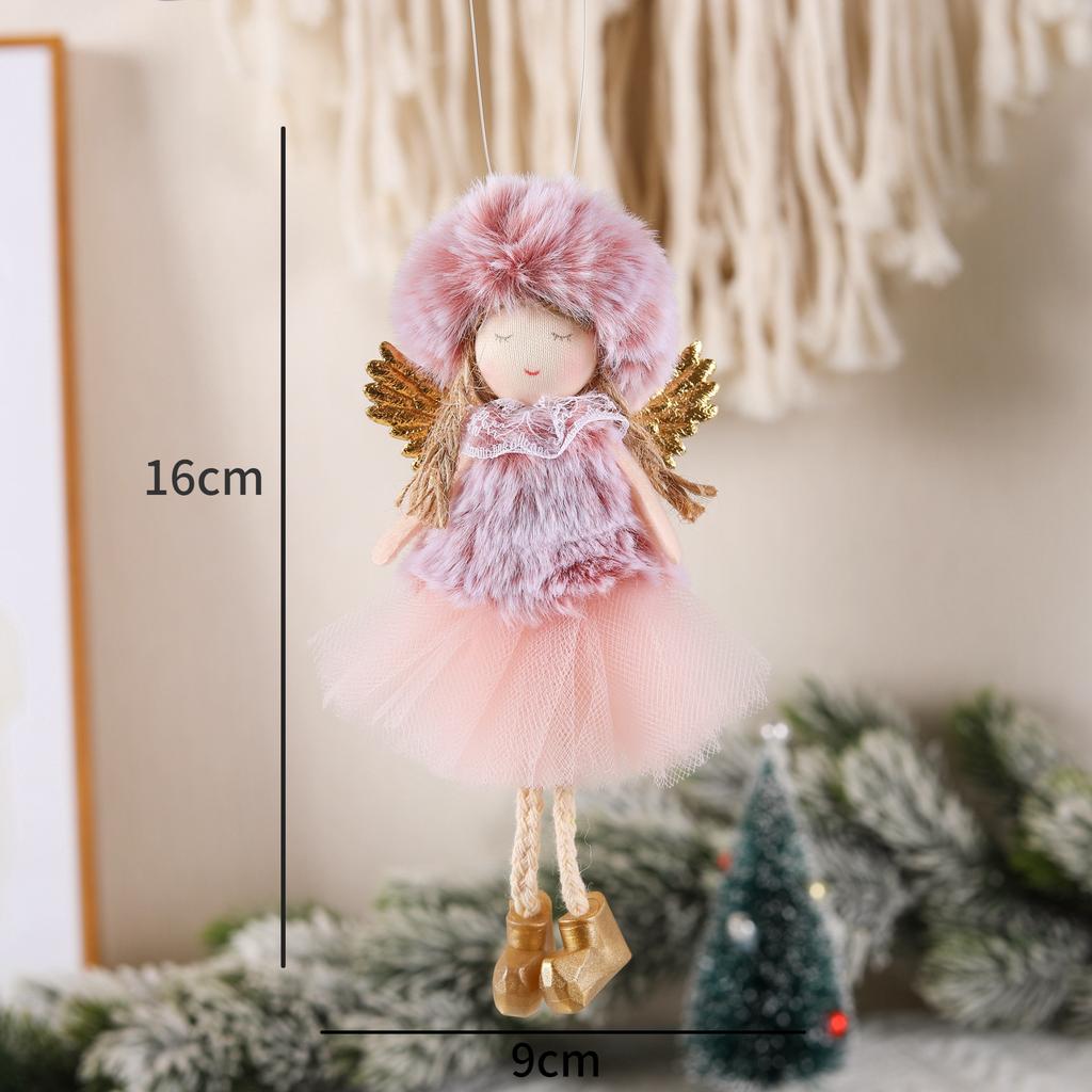 Neujahrs-Engelspuppe Weihnachtsbaumschmuck Anhänger Hängende Weihnachtsdekoration für Zuhause Navidad 2025 Weihnachtsmann Weihnachtsgeschenk