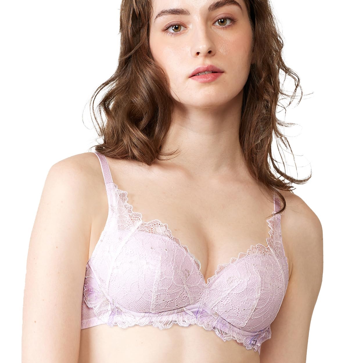 

Ангел Бюстгальтер Волшебная Упругость 606 Бюстгальтер M021 Размер E80 [Triumph] Без косточек (фиолетовый)