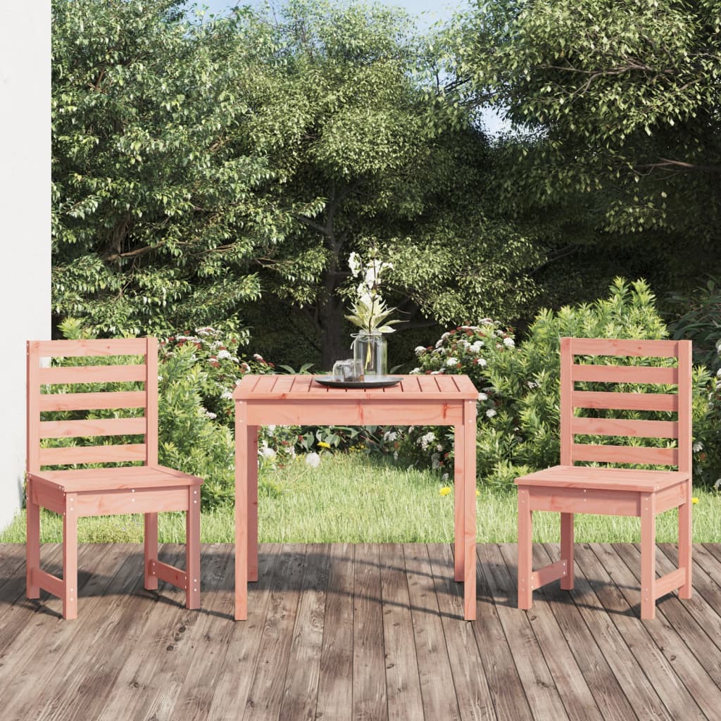 3 Piece Garden Bistro Set Solid Douglas Fir Wood
