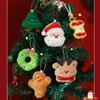 2/4×Wooden Xmas Tree Ornaments Santa Claus Snowman Plush Toy 2026 Merry Christmas Home Decoration New Year Desktop Decor Navidad