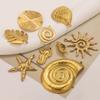Yori 5 Stück Wasserdicht Edelstahl Seepferdchen Muschel Halskette Anhänger für Schmuckherstellung DIY Hohe Qualität Charms