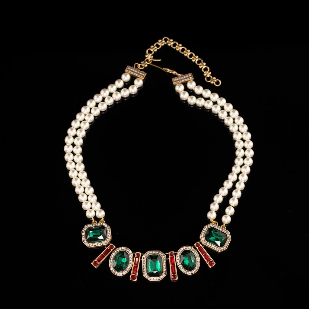 Direktlieferung Mittelalterlicher Vintage Schmuck Nischen Design Französische Retro Schlüsselbein Kette Halskette Halskette Neu