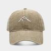 Fashion Hat New Mountain Sunset Embroidery Washed Baseball Cap Women's Tide Outdoor Sports Daddy Hat Men's Sun Hat