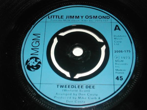 

7-дюймовая пластинка LITTLE JIMMY OSMOND Tweedlee Dee 2006175 MGM RECORDS 1973 UK Pop Б/у