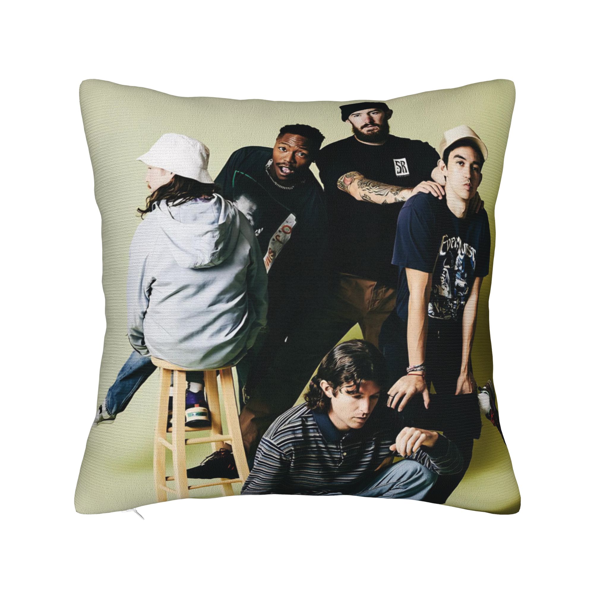 

Decorative Pillow Cover Turnstile Rock Band Tour Merch Living Room Throw Pillow Case Cover Drop Shipping Multi Size 12x12Inch