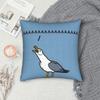 Lustige schreiende Möwe Kissenbezug, AAAAA Meme Kissenbezug, Cartoon Vogel Kunst Dekor für Wohnzimmer Schlafzimmer Sofa