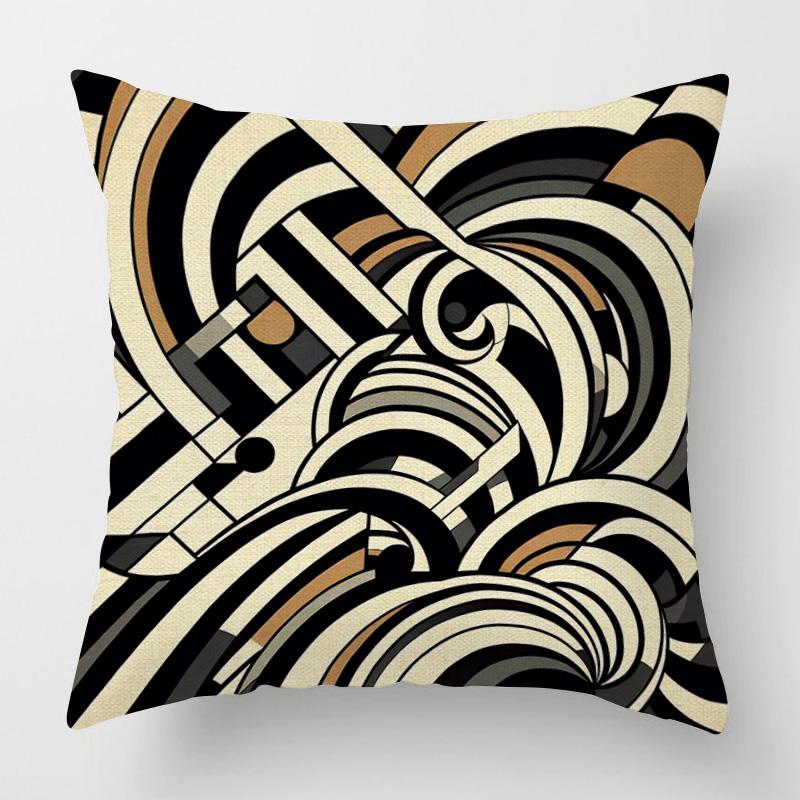 Home Decor Abstract Geometric Pattern Digital Print Pillowcase Pattern Cushion Cover Suitable for Sofa Bedroom Car Pillow Cover 40x40cm16x16in