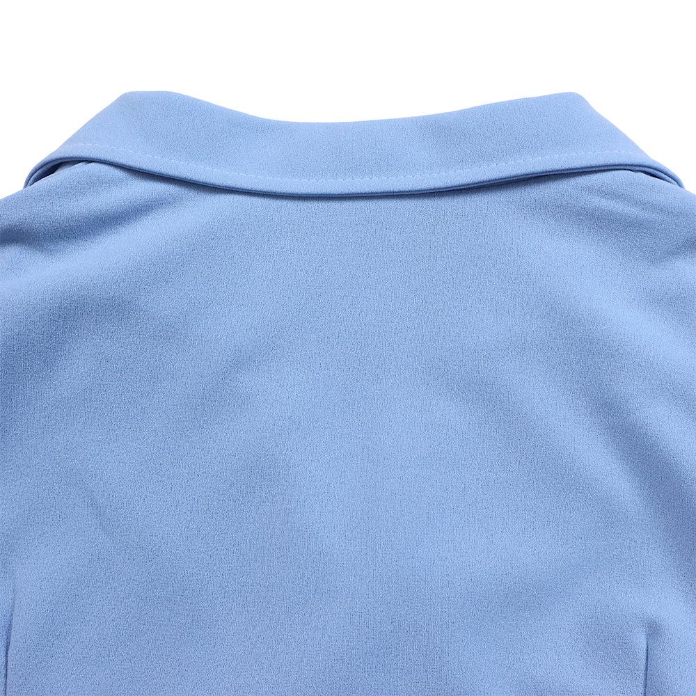 JKASHDK Damenmode Herbst Winter Einfarbiger Druck Übergröße 3/4 Ärmel Hohe Taille Freizeitkleider