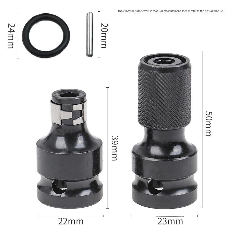 Adaptor cheie electrică: Convertor telescopic hexagonal de la 1/2 la 1/4 cu manșon