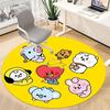 1pc BT21 Characters Carpet, Round Non-Slip Durable Large Size Office Carpet, Suitable for Office,yy250908005