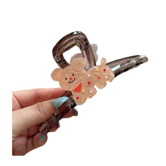 Hair Claw Cartoon Dog Design No Pressure Strong Grip Hair Clip