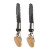 2PC Wood Durable Towel Clip Home Decoration Hook Bathroom Cotton Rope Multi-Function Hanger Rural Style 11.5x3cm