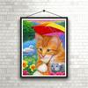 DIY Cat 5D Diamond Painting Full Round Drill Rhinestones Animal Diamont Embroidery Cross Stitch Mosaic Wall Art Home Decor Gift