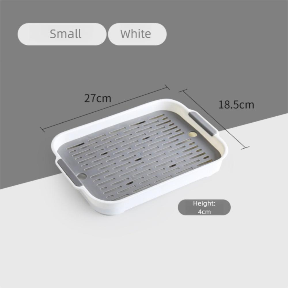 Plastic Tea Tray Plate Rectangle Small Pet Toilet Tray Simple Drain Tray  Food Dishs