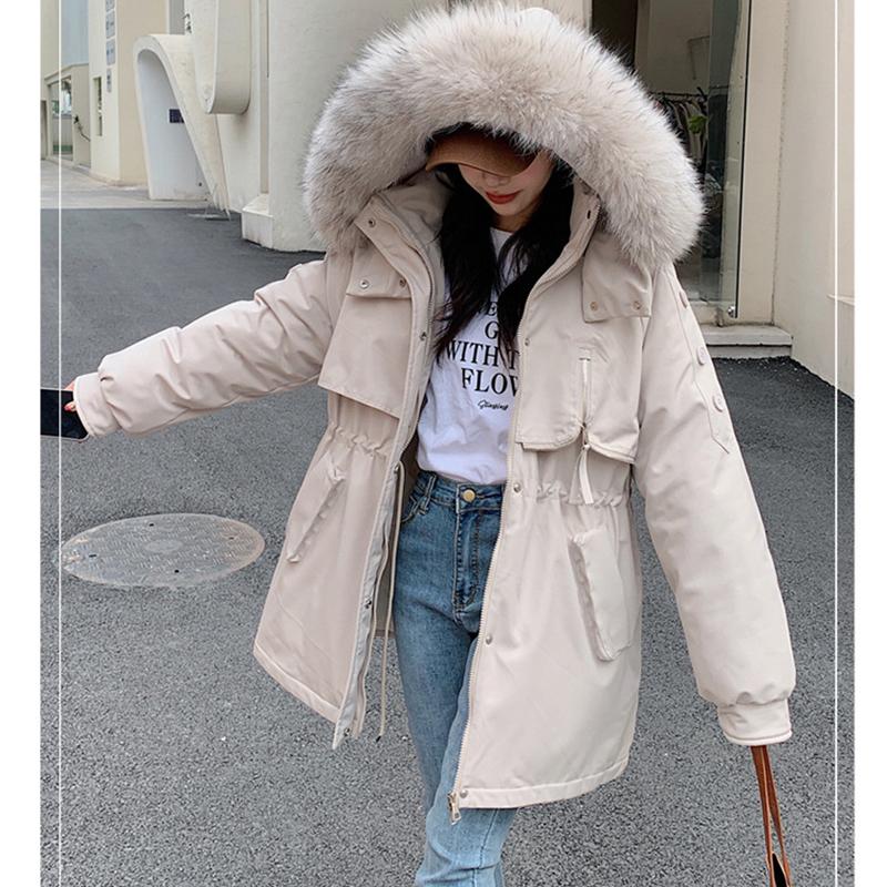 Autumn and Winter Plus Velvet Jacket Women's Loose Cotton Jacket Short Hooded Style Overcomes Casual Cotton Jacket