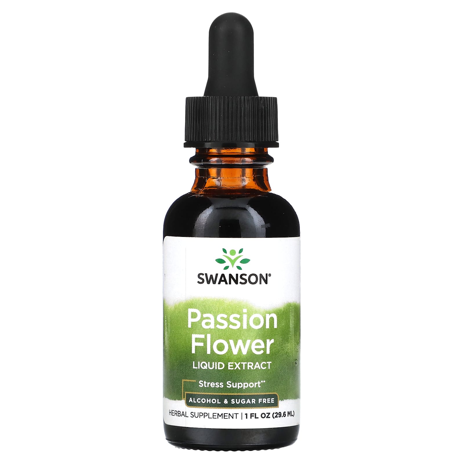 

Swanson, Passionflower Liquid Extract, Alcohol and Sugar Free, 1 fl oz (29.6 ml)
