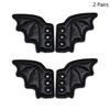 1/2 Pairs Bat Shoe Wings Embroidery Diy Charm Decorations For Sneaker Clothing Shoelaces Punk Halloween Gift Accessory