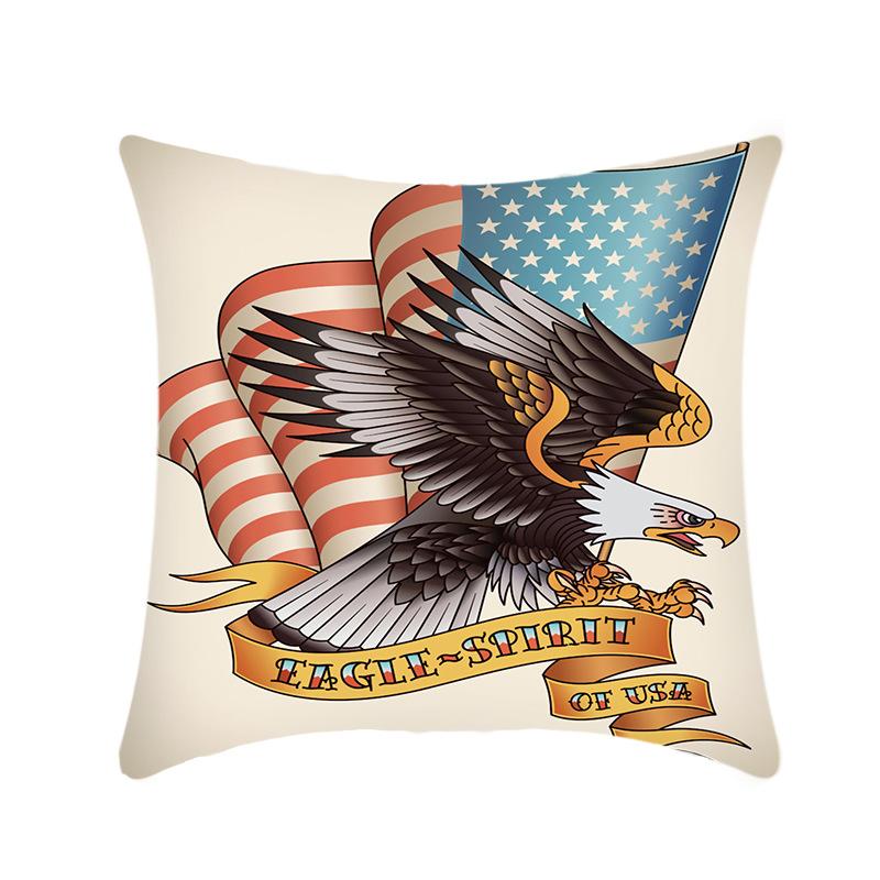 New Style Pillow Statue of Liberty Bald Eagle Printed Plush Sofa Pillow