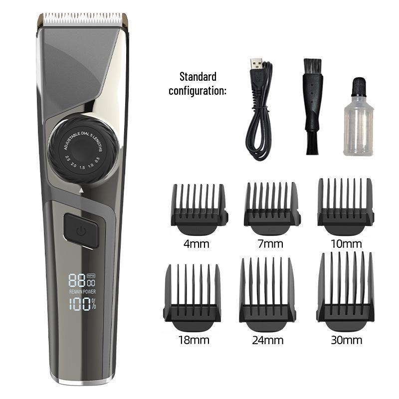 

Профессиональная электрическая машинка для стрижки волос – быстрая зарядка, моющиеся лезвия, пять скоростей Standard with Digital Display