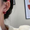 Dripping Oil Simple Glaze Korean Style Earrings Heart Ear Buckle Women Jewelry Enamel Stud Earrings