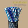 100 Biodegradable Striped Paper Straws - Colorful Drink Party Decorations