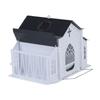 Church Shape Metal Solar Bird Feeders with Light Outdoor Hanging Church Birds Feeders Large Capacity Decorative