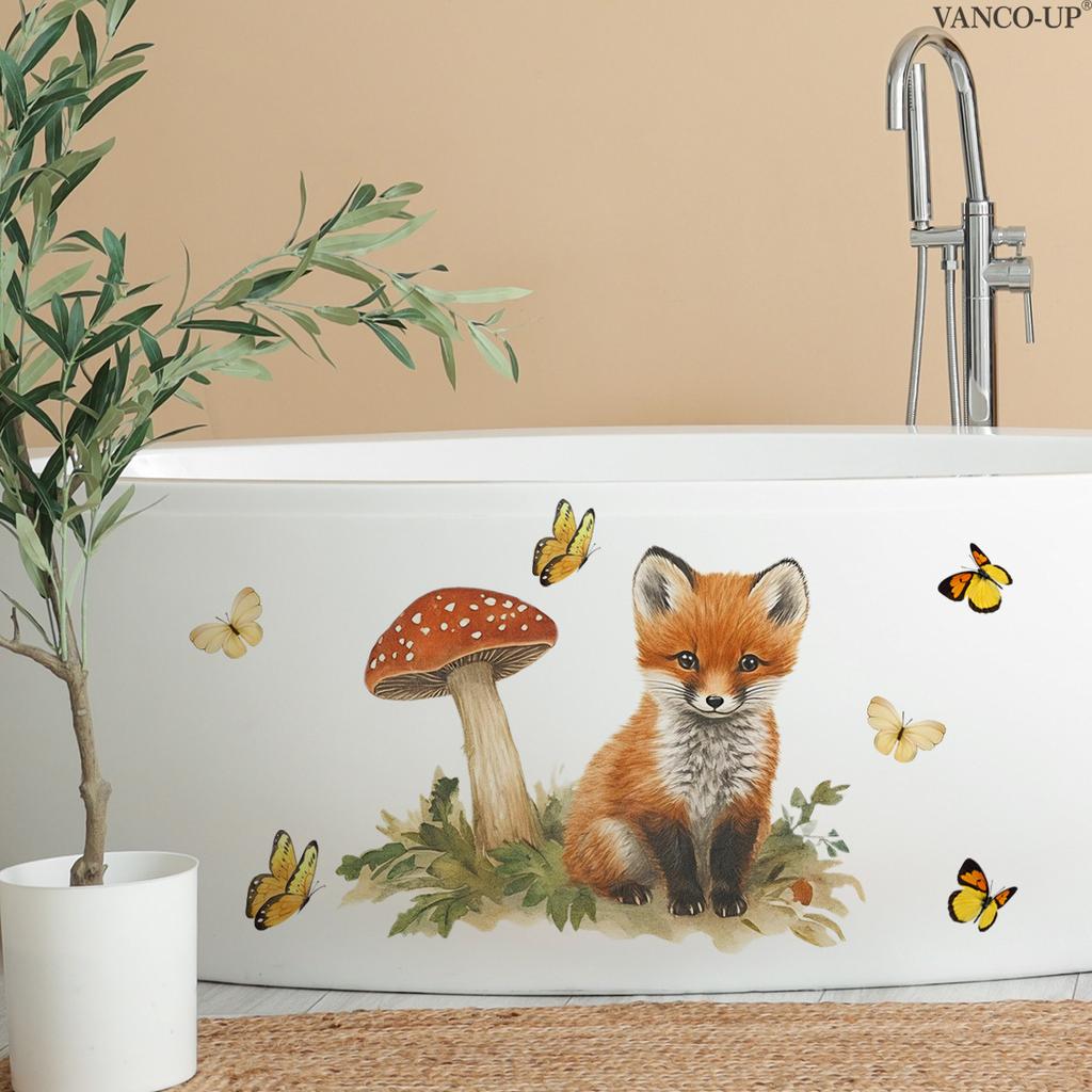 Creative Cute Rabbit Dinosaur Butterfly Fairy Girl Wall Stickers, Self-Adhesive Decor for Bedroom Living Room Decoration