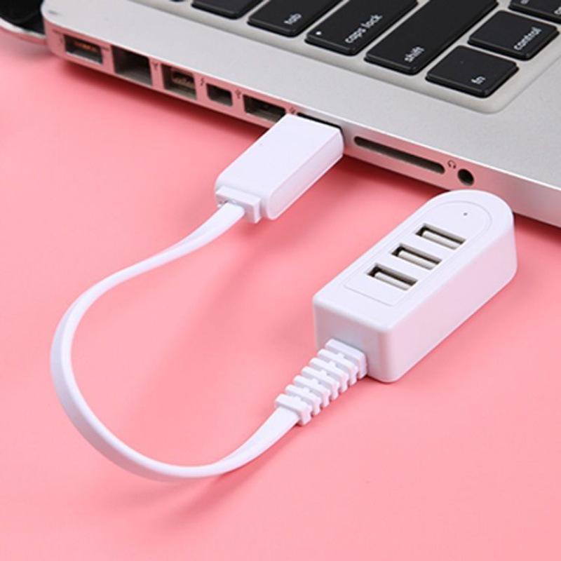 Three-Port USB Charging Hub with Extension Cord for Mobile Phones