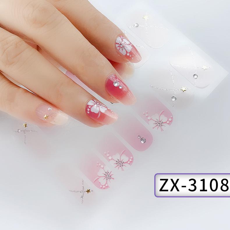 Three-dimensional Waterproof No-bake Gel Nail Varnish Film All Stick Japanese and Korean Wind Spring and Summer Nail Film Paper Nail Film Paper