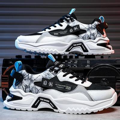 New High-top Men Vulcanized Shoes Fashion Comfortable Mesh Breathable Men's Casual Sports Shoes Trend Running Tennis Zapatillas
