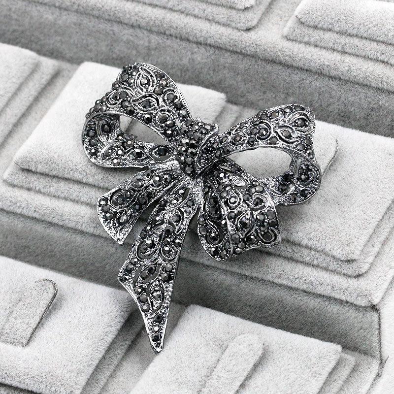 Černé Květinové Motýlky Brože Pro Ženy Vintage Elegantní Velký Špendlík Brož Zimní Kabát Svetr Brože Vysoká Kvalita