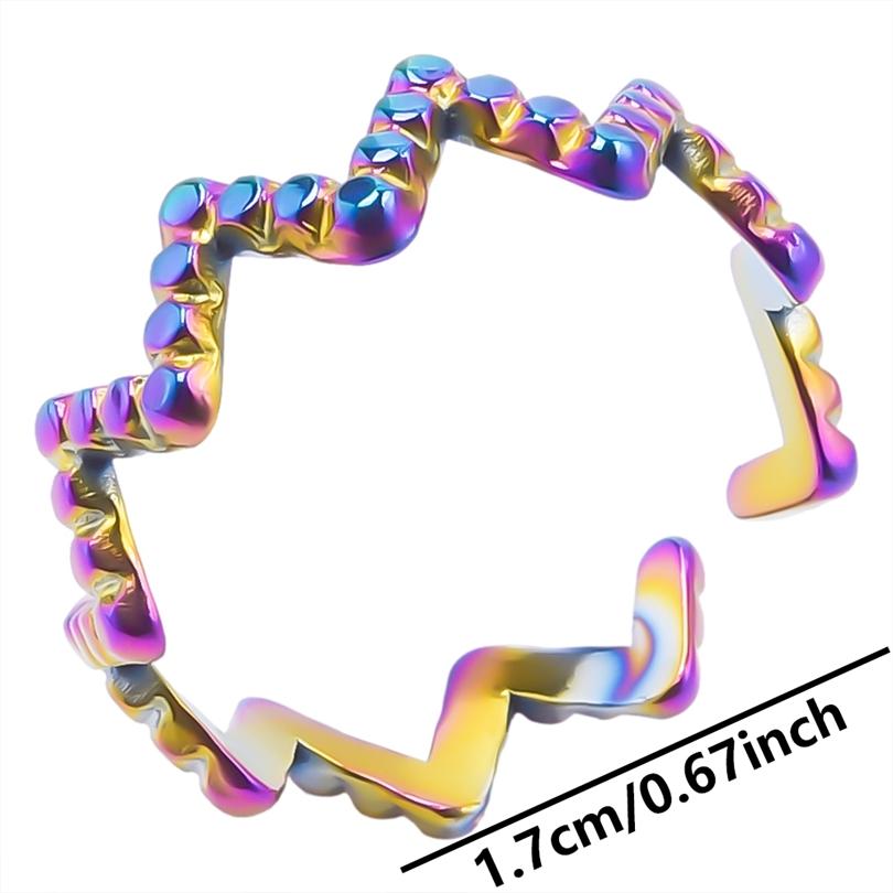 Rainbow Eye Horus Heart Star Ring Music Hip Hop Jewelry Stainless Steel Rings For Women Men Accessories Anillos Acero Inoxidable