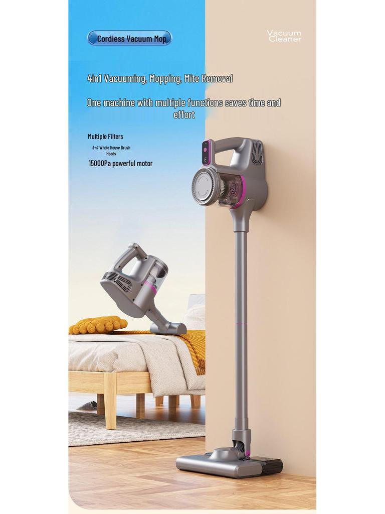 Wireless Handheld Vacuum Cleaner - Powerful Suction for Carpets & Desktops