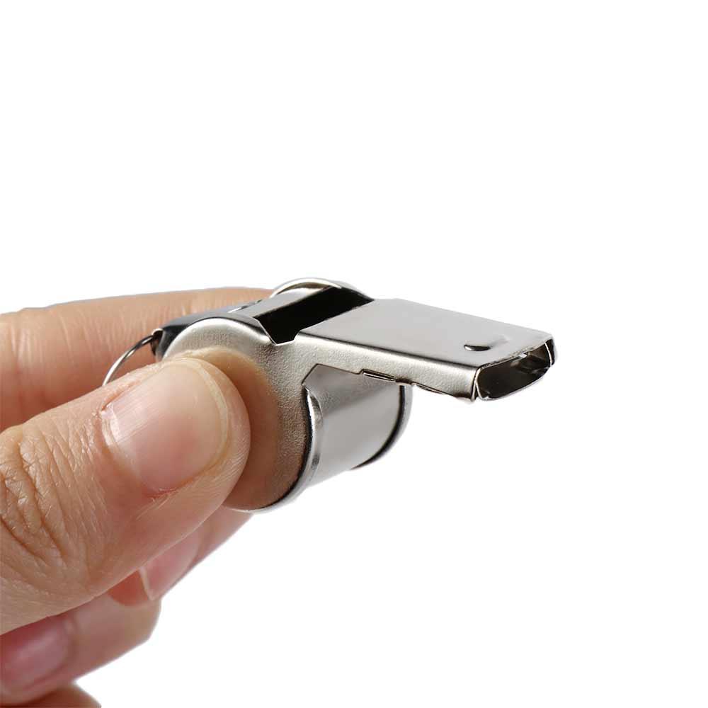 Loud Metal Whistle Soccer With Rope Professional Referee Sport Whistle Smooth Wear Resistant Stainless Steel Whistles Rugby