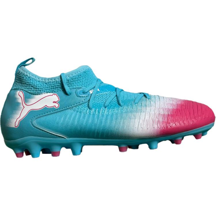 Puma Future 8 Match Comfortable Versatile Non-Slip Durable Breathable Mid-Top Kids Soccer Shoes Kids Soccer Shoes Blue 108849-01