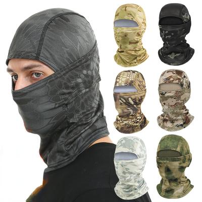 Camouflage Fleece Head Cover Outdoor Cycling Mask Mountaineering Cold Hat Sun Protection Sun Shading Quick Drying Warm Masks