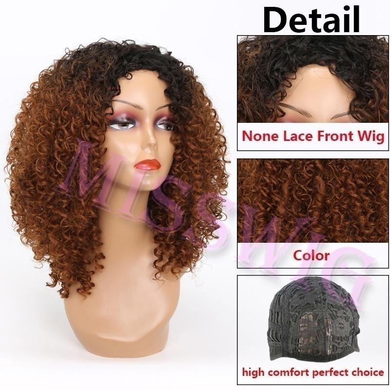 Curly Wig Black Hair Synthetic Wigs for Women