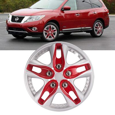 4 piezas de 13 pulgadas de cubierta de borde de cubo de rueda de automóvil apta para cubo de aleación de aluminio R13, cubiertas de tapacubos de rueda decorativas de automóvil