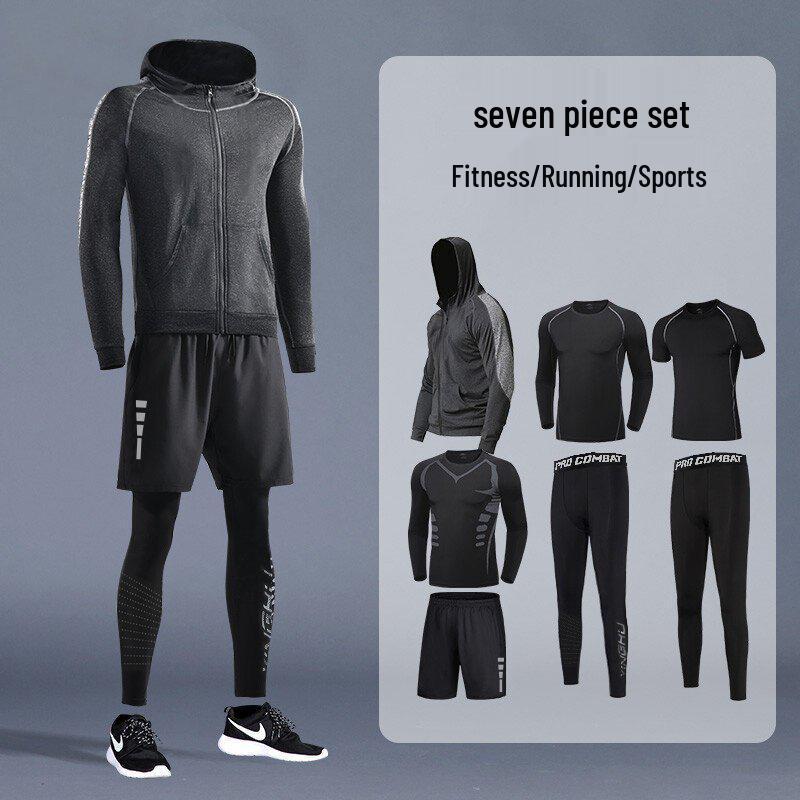 Herren Sportset: Laufen & Fitnessstudio Schnelltrocknend Hochelastisches Outfit