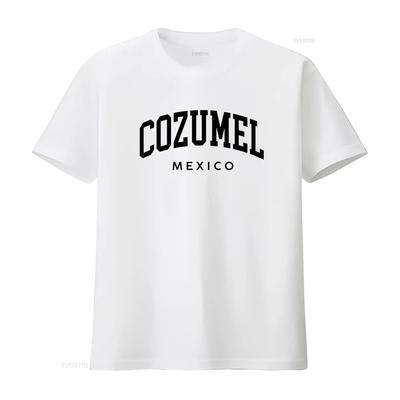 Vintage Cozumel Mexico Retro Throwback Souvenir T Shirt Vintage Washed Fashion Homme Streetwear Slightly Designer Clothes