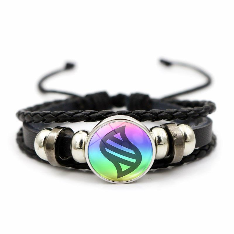 MINISO Anime Mega Stone Pokemon Snap Vevet Lærarmbånd 18mm Glass Cabochon Justerbart Armbånd Smykker for Gutter Jenter Gave